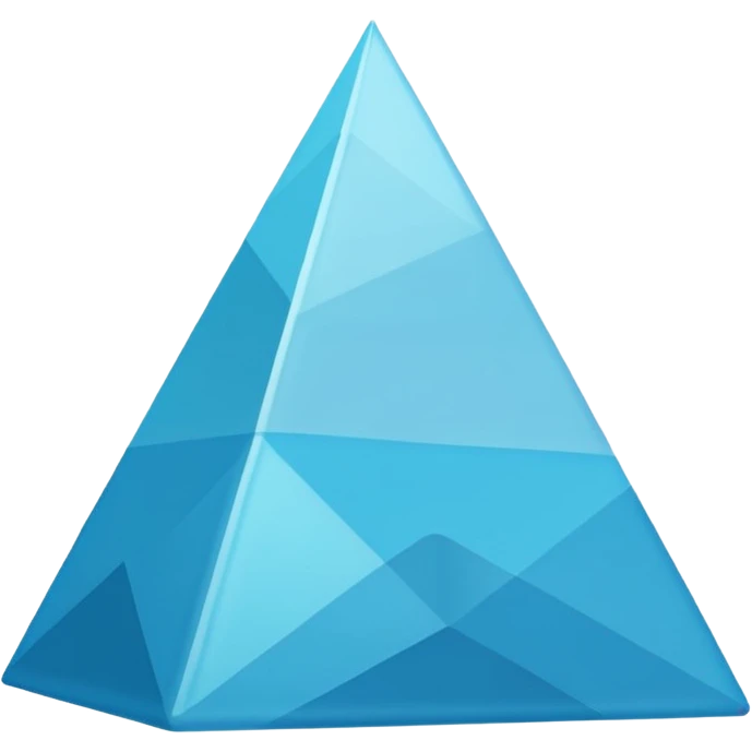 flat pyramid with three layers (blue) emoji