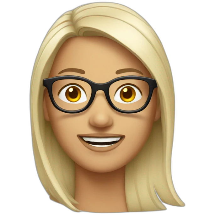Un anne avec des lunettes emoji