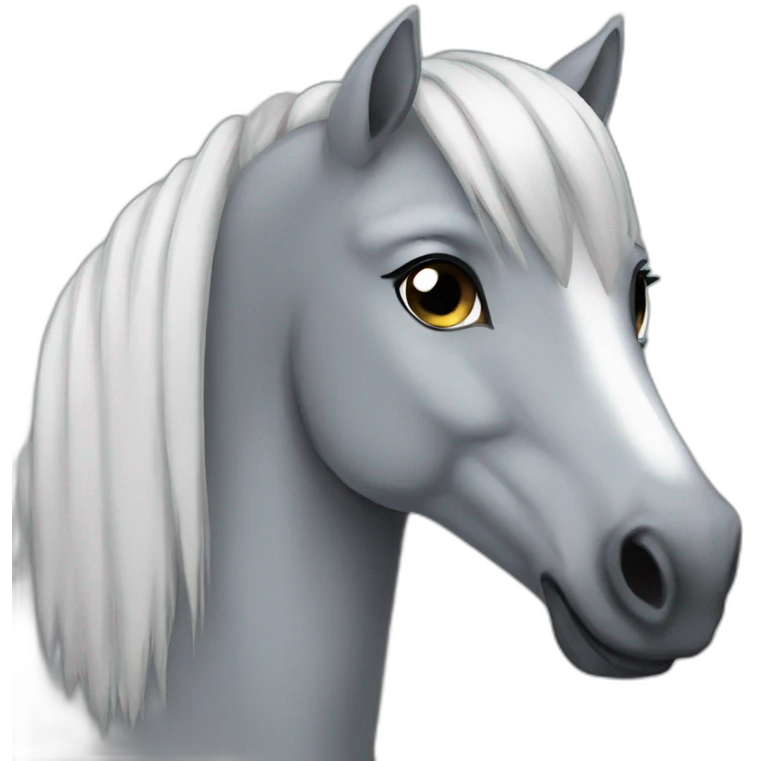 Gray pony emoji