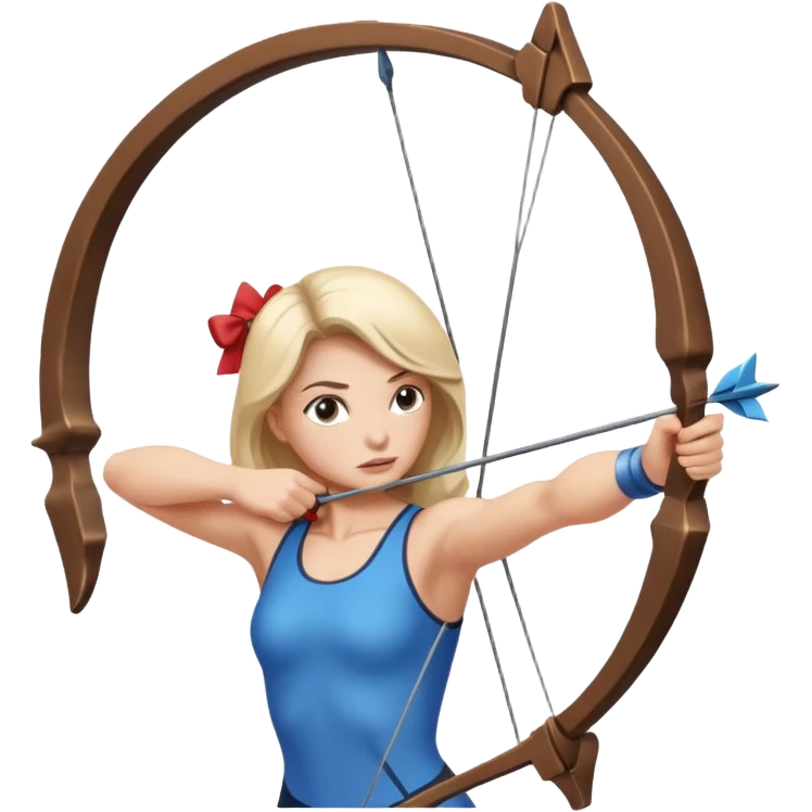 Creami una donna con un arco emoji