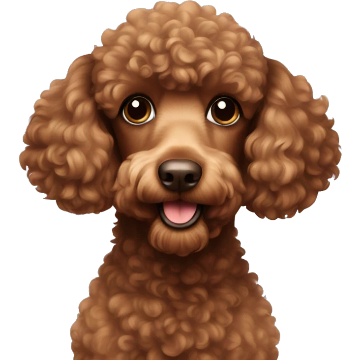 brown poodle emoji