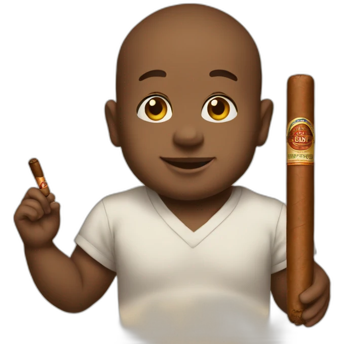 A cigar and a baby emoji