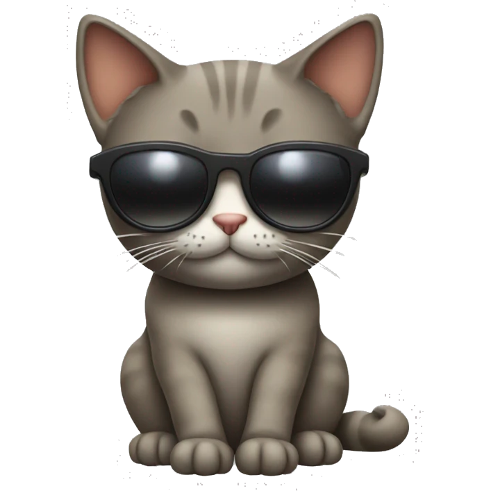 Cat with sunglasses emoji