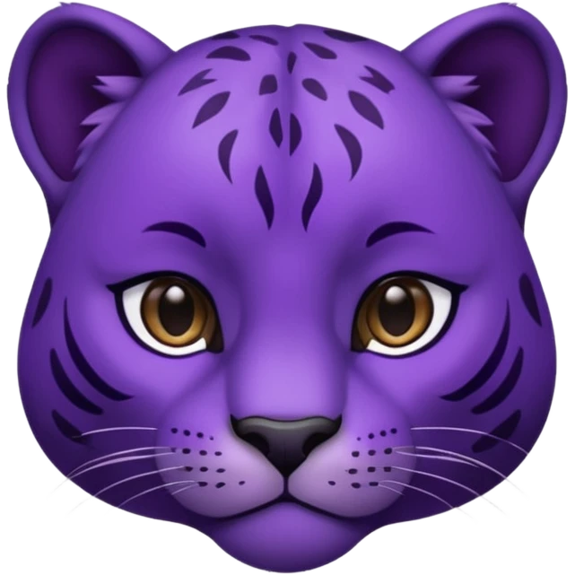 Purple Panther face turned to the side emoji