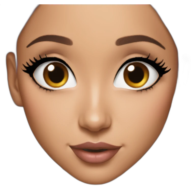 hyperrealistic ariana grande emoji