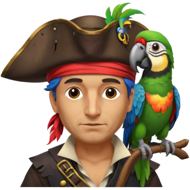 pirate and parrot emoji