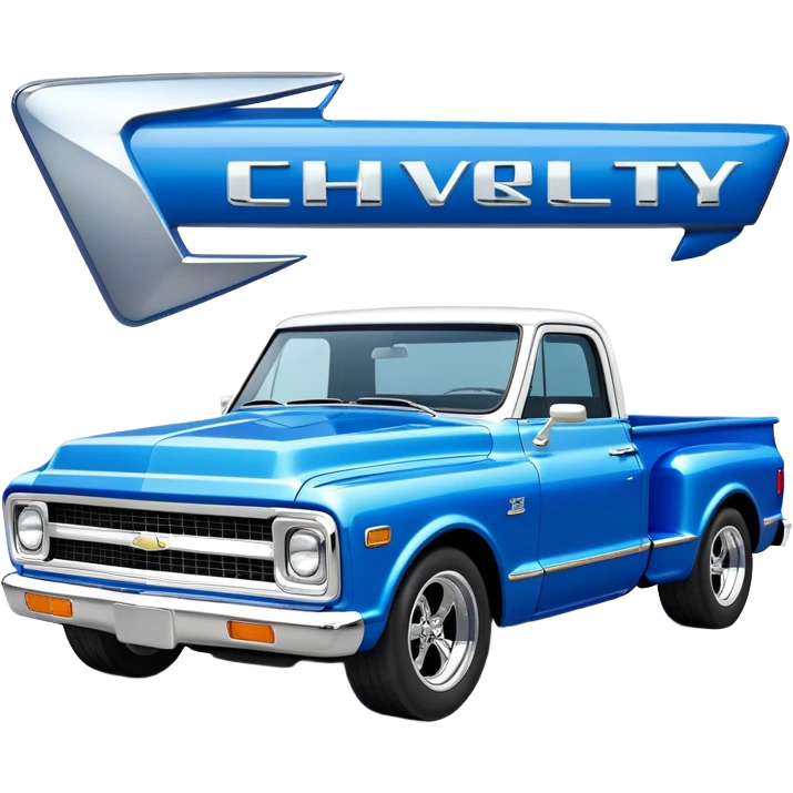 1969 blue Chevy stepside emoji