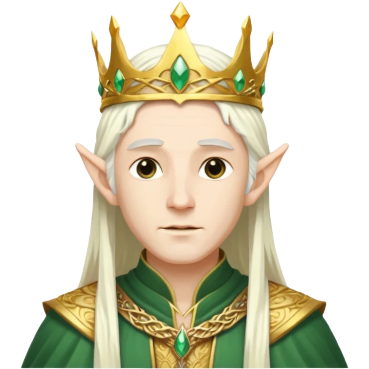 an elven king with long white hair emoji