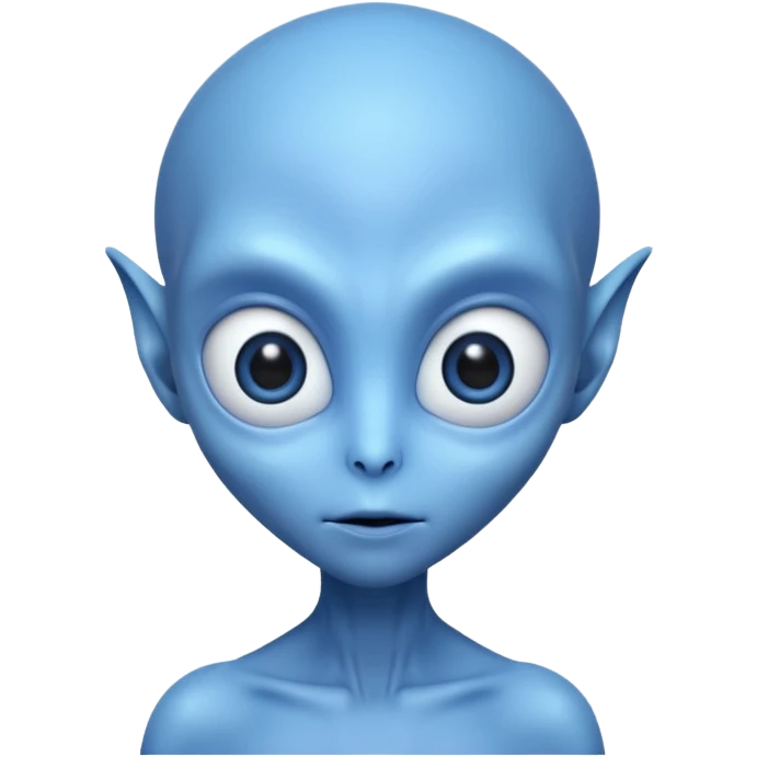 Blue alien emoji