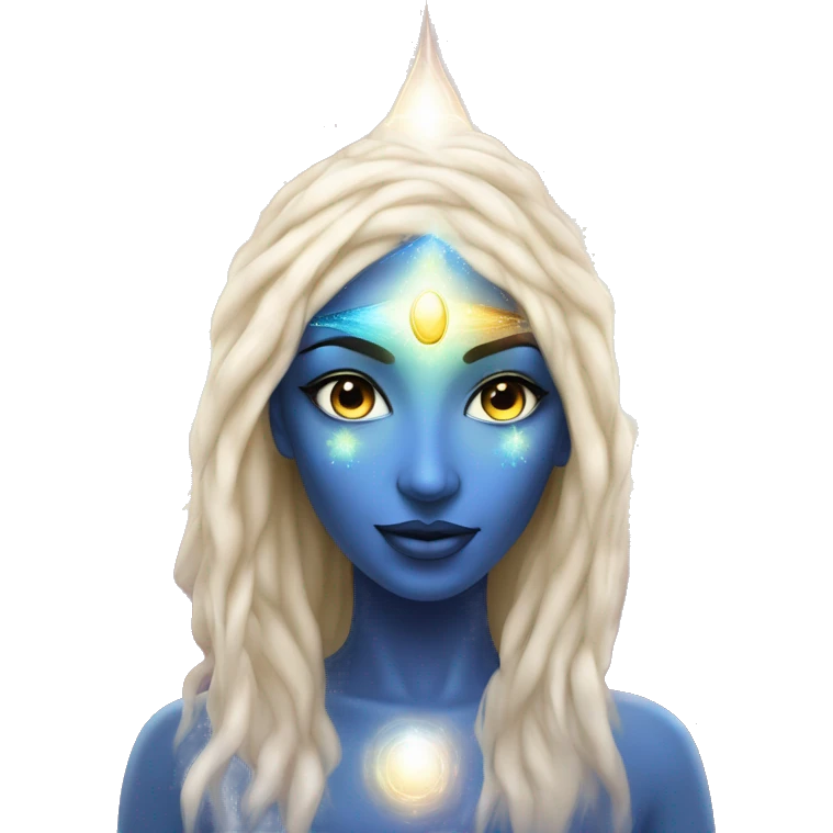 Pleiadian radiant glowing diva woman female third eye emoji