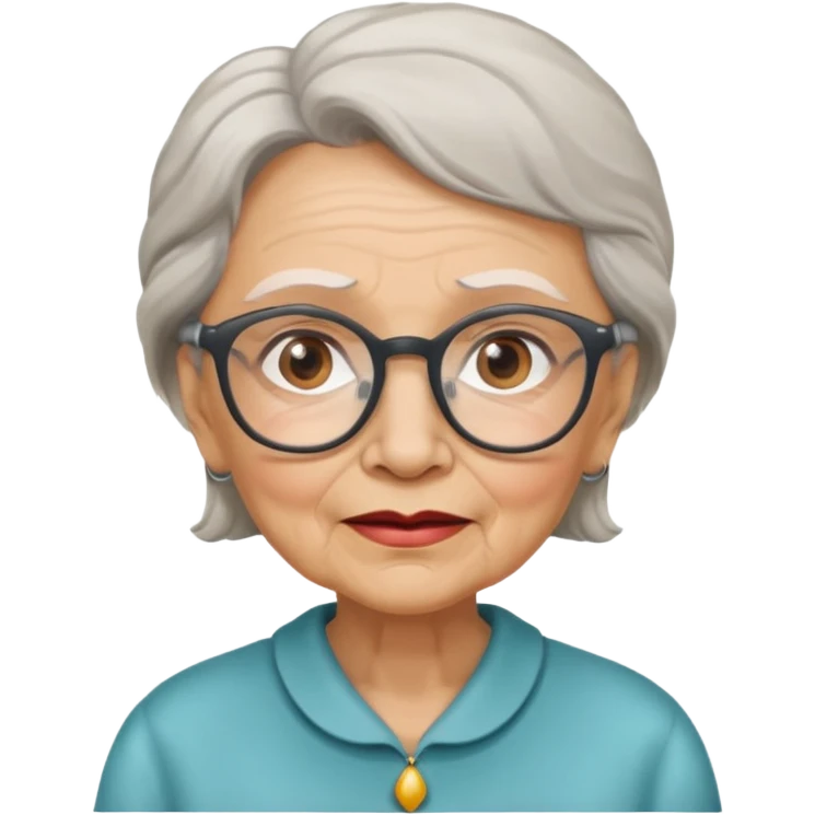 OLD WOMAN WITH EYEGLASS emoji