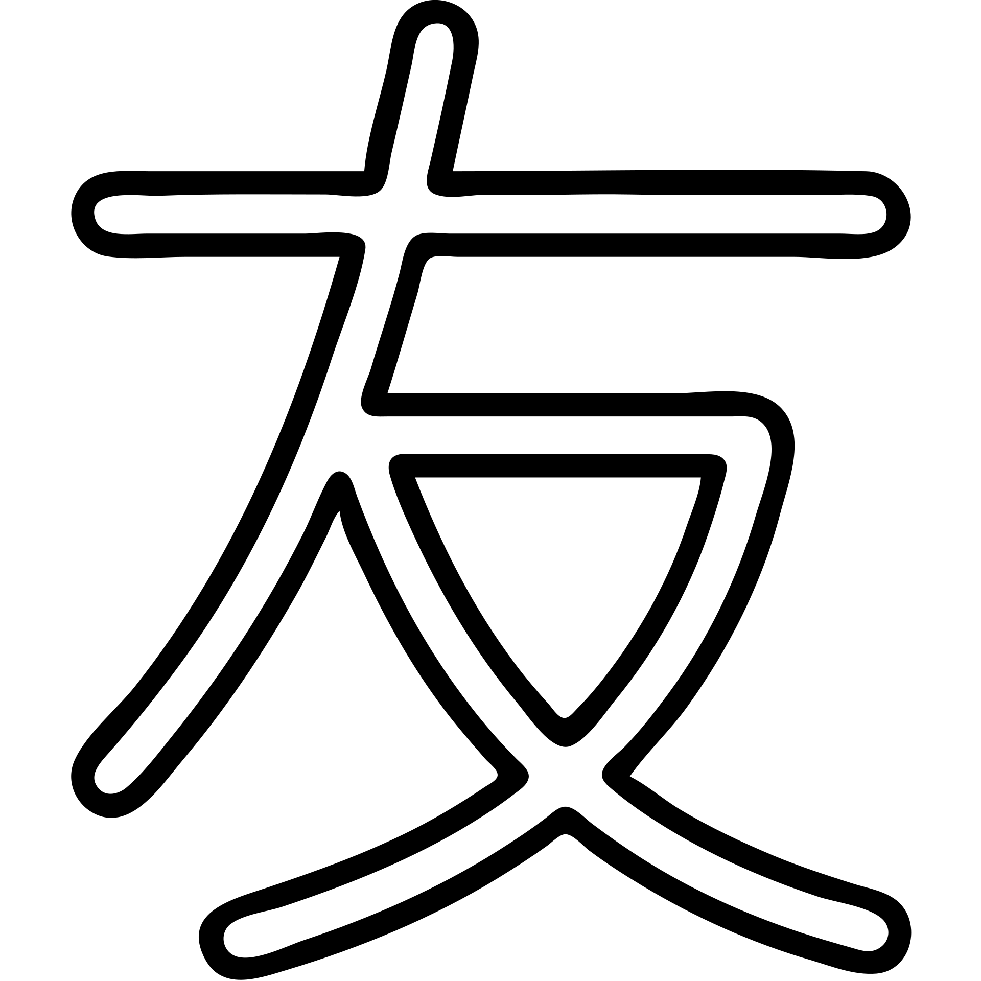 Yuji character as an outlined icon, black lines, no fill, simple and recognizable emoji