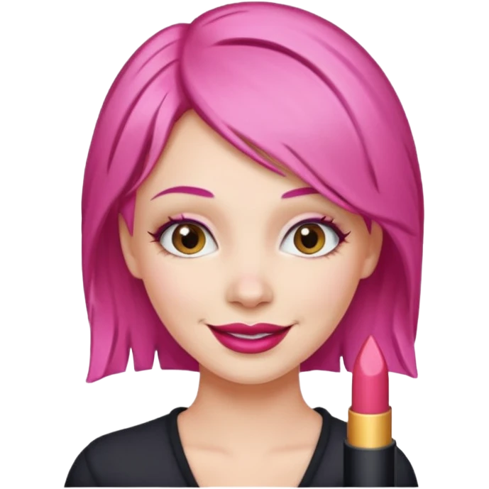 Emoji de mulher com cabelo rosa  emoji