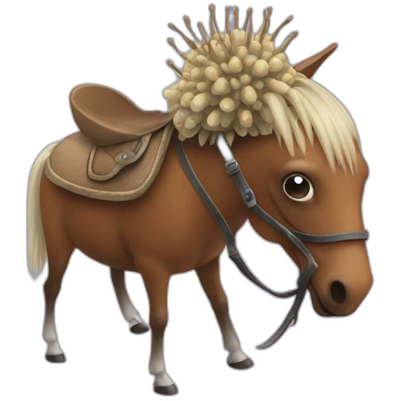 mite on a horse emoji