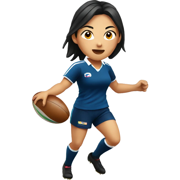 Women playing rugby asian emoji