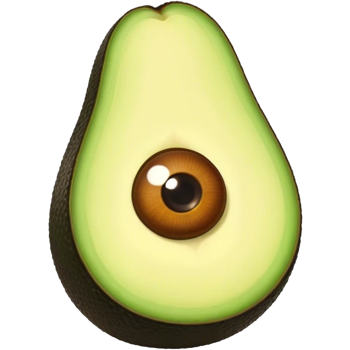 Avocado with big eyes emoji