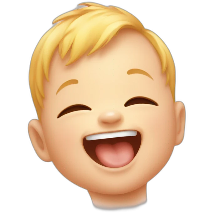 laughing baby illustration tear emoji