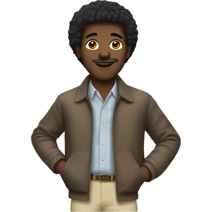 Black man in the 60s emoji