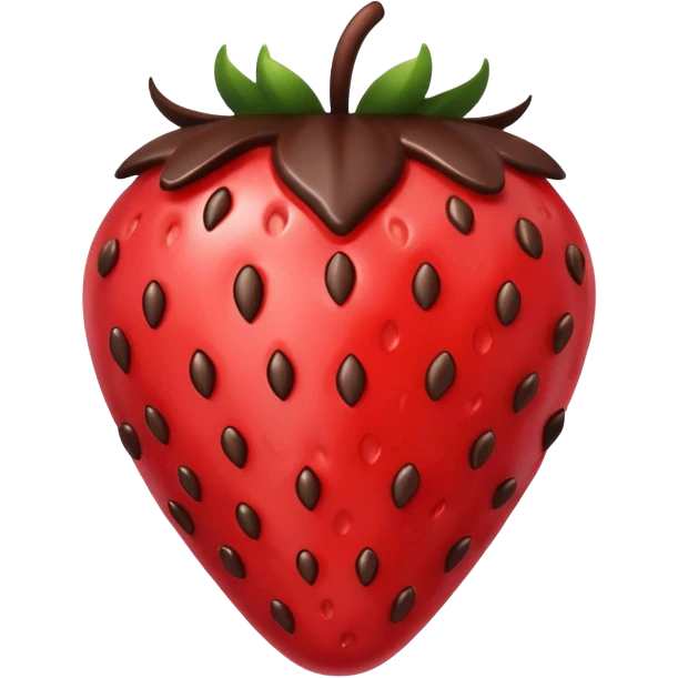 chocolate covered strawberry emoji