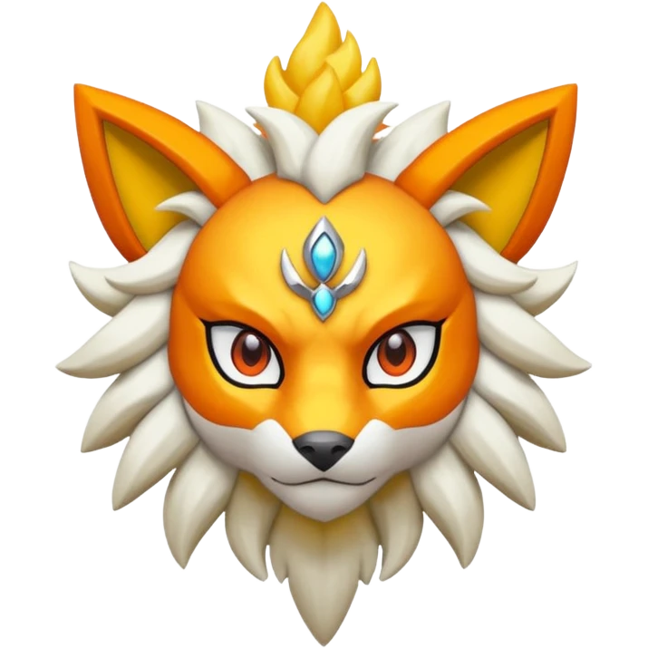 Pokemon legendary oragen and yellow solgaleo emoji