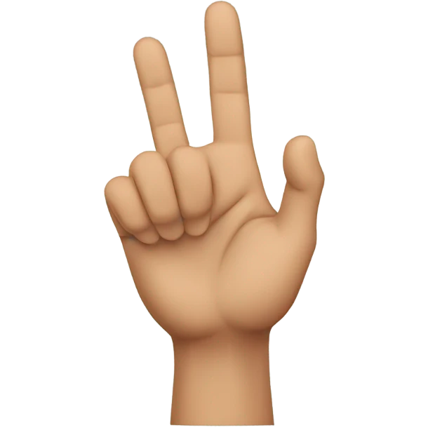 Hand showing 3 fingers emoji