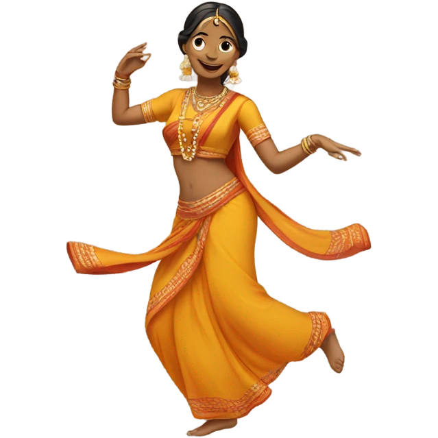 Woman dancing is Indian clothing  emoji