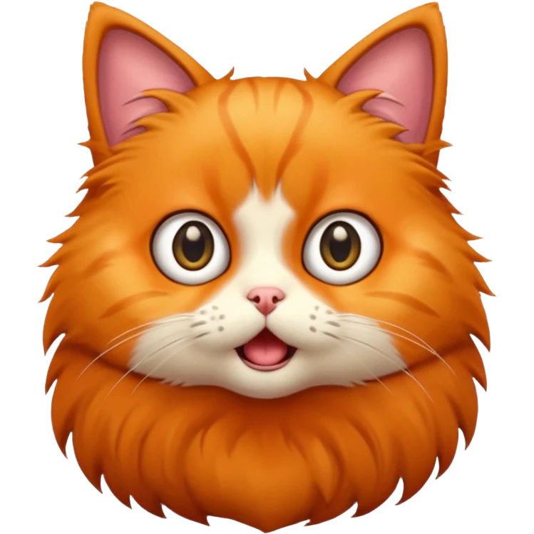 Un chat choqué sur réaction  emoji