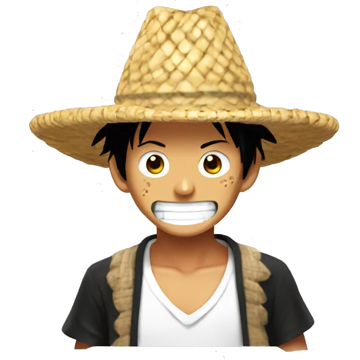 Luffy sombrero emoji