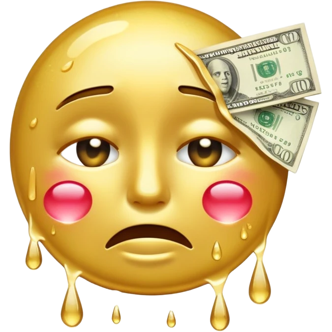 crying emoji with money emoji