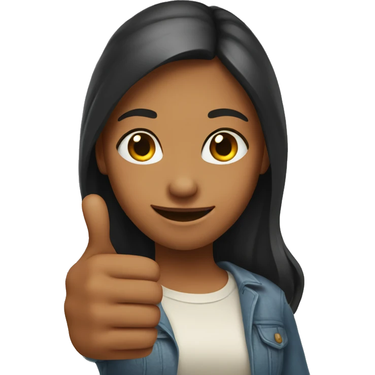 Girl giving thumbs up  emoji