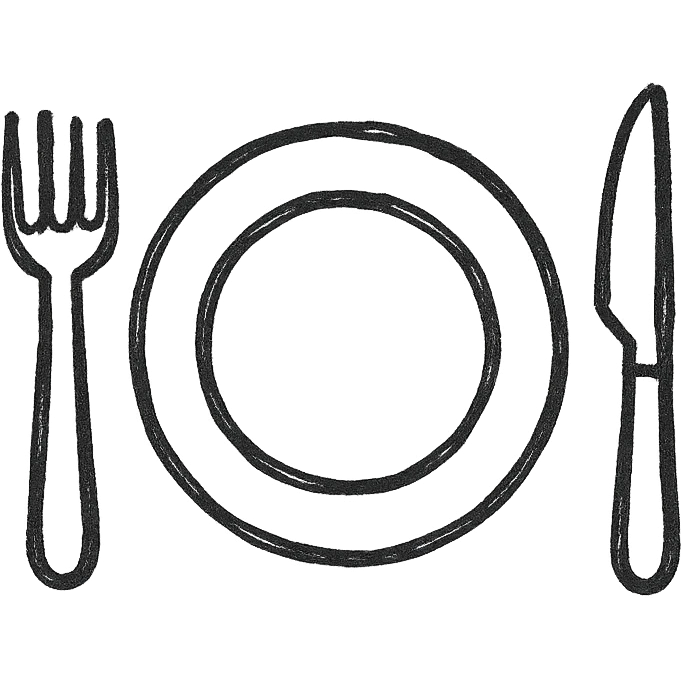 fork, plate and knife icon emoji