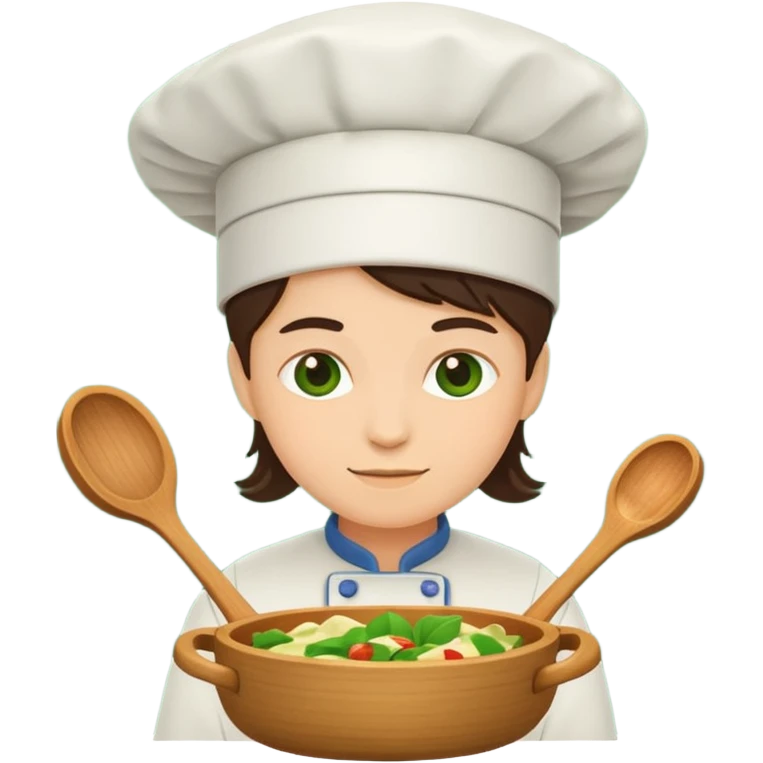 Small icon emoji of cook recipe, minimum details, green #36a767 main color emoji
