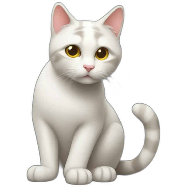 Cat waiting in a queue emoji