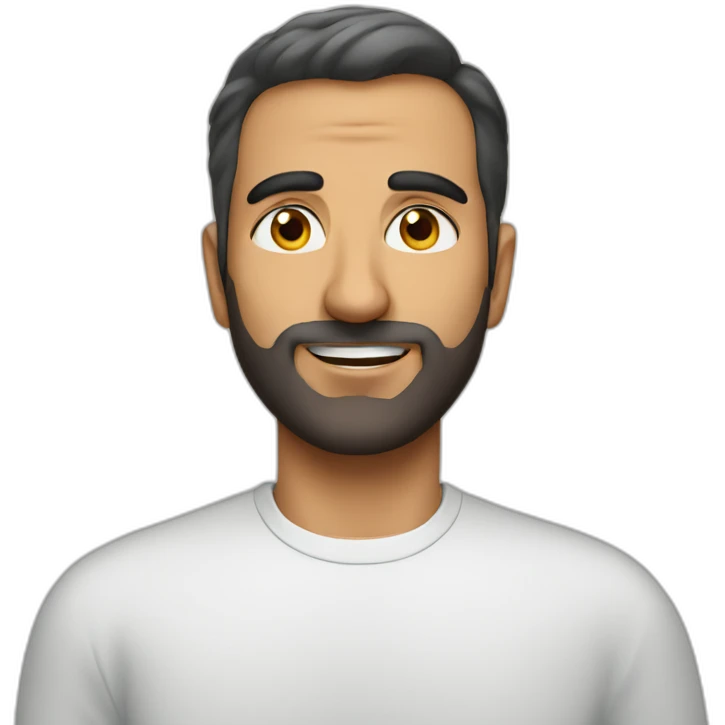 iranian man with heart eyes and flies flying around his head emoji