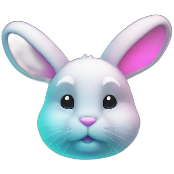 bunny neon emoji