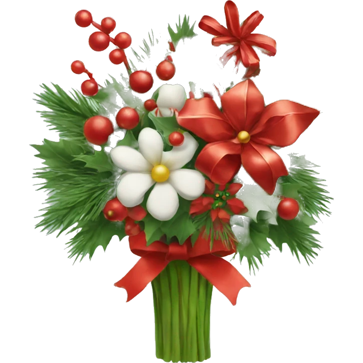 Christmas bouquet emoji