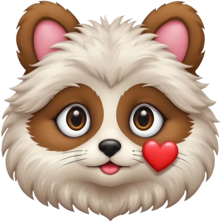 кароче какая то животное и заместь глаза там сердечко 😍 как этот  emoji