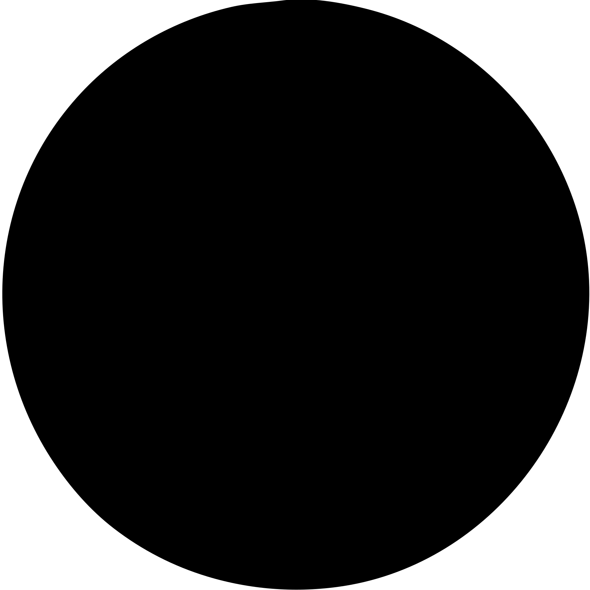 flat blue circle solid filled icon emoji