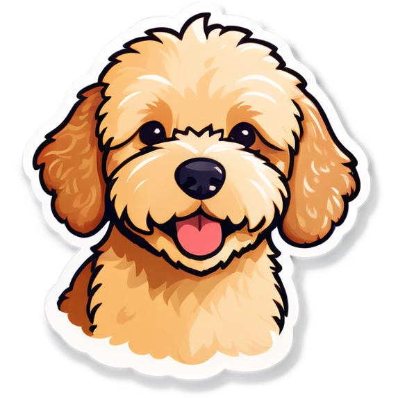 Mini golden doodle emoji