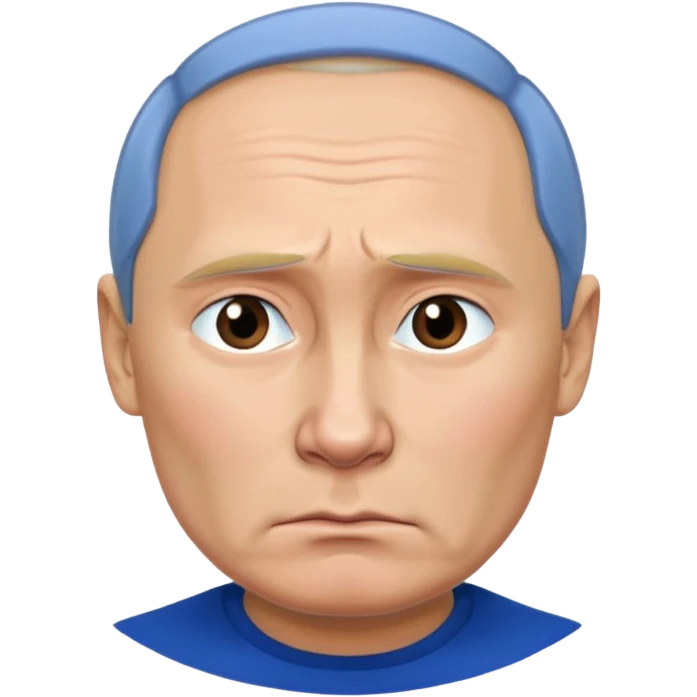 sad face of putin emoji