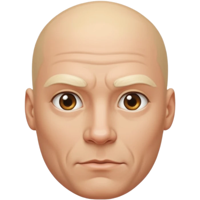 Bald muscle head with a blond beauty emoji
