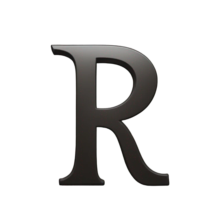 R letter  emoji