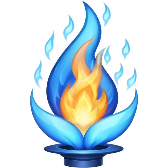 blue flame emoji