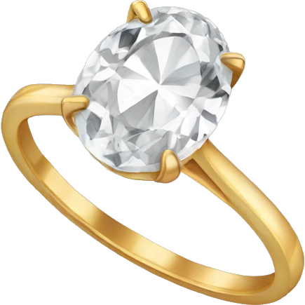 Oval engagement ring emoji