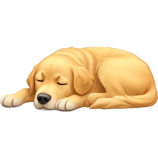 sleeping golden retriever  emoji