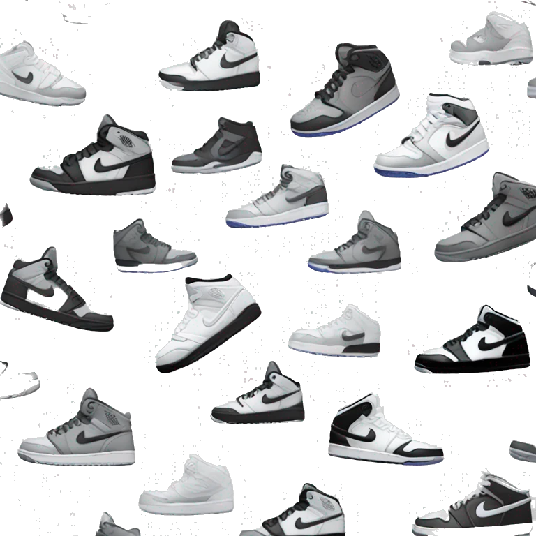 grey white black nike air Jordan shoes emoji