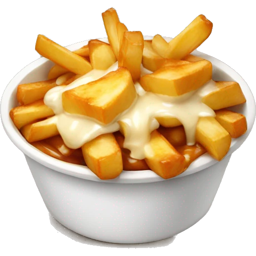Poutine qui mange un poutine emoji