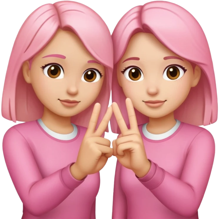 Two girls making a pinky promise  emoji