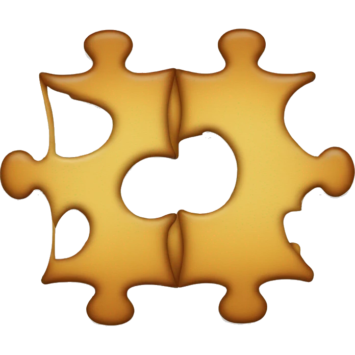 Two puzzle pieces seperated emoji