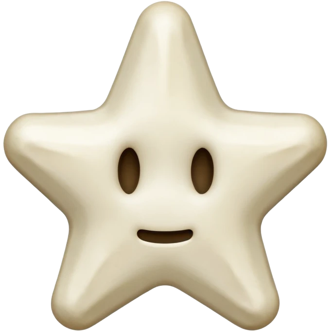 starshape made of bone. no face . no outer ridge. no eyes. no. nose. no mouth. just a star stop rendering a face on it emoji